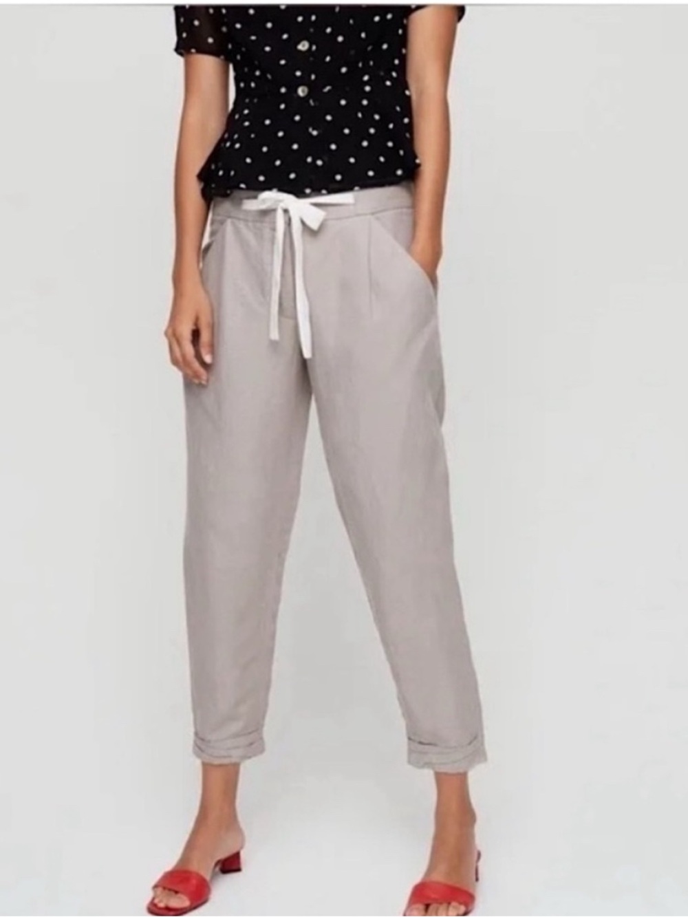 Wilfred light gray slacks